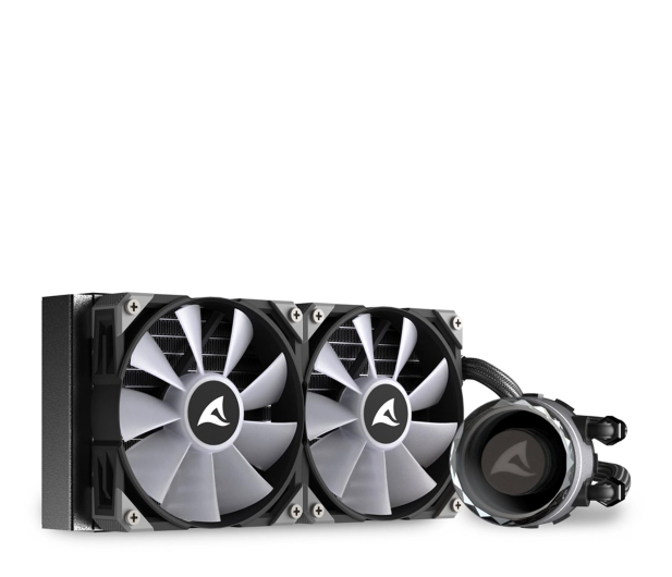 Sharkoon S80 ARGB AIO 240 2x120mm 4044951038008 - 1370215 - zdjęcie 2